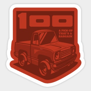 Sunrise Orange - D-100 (1978 - White-Based - Ghost) Sticker